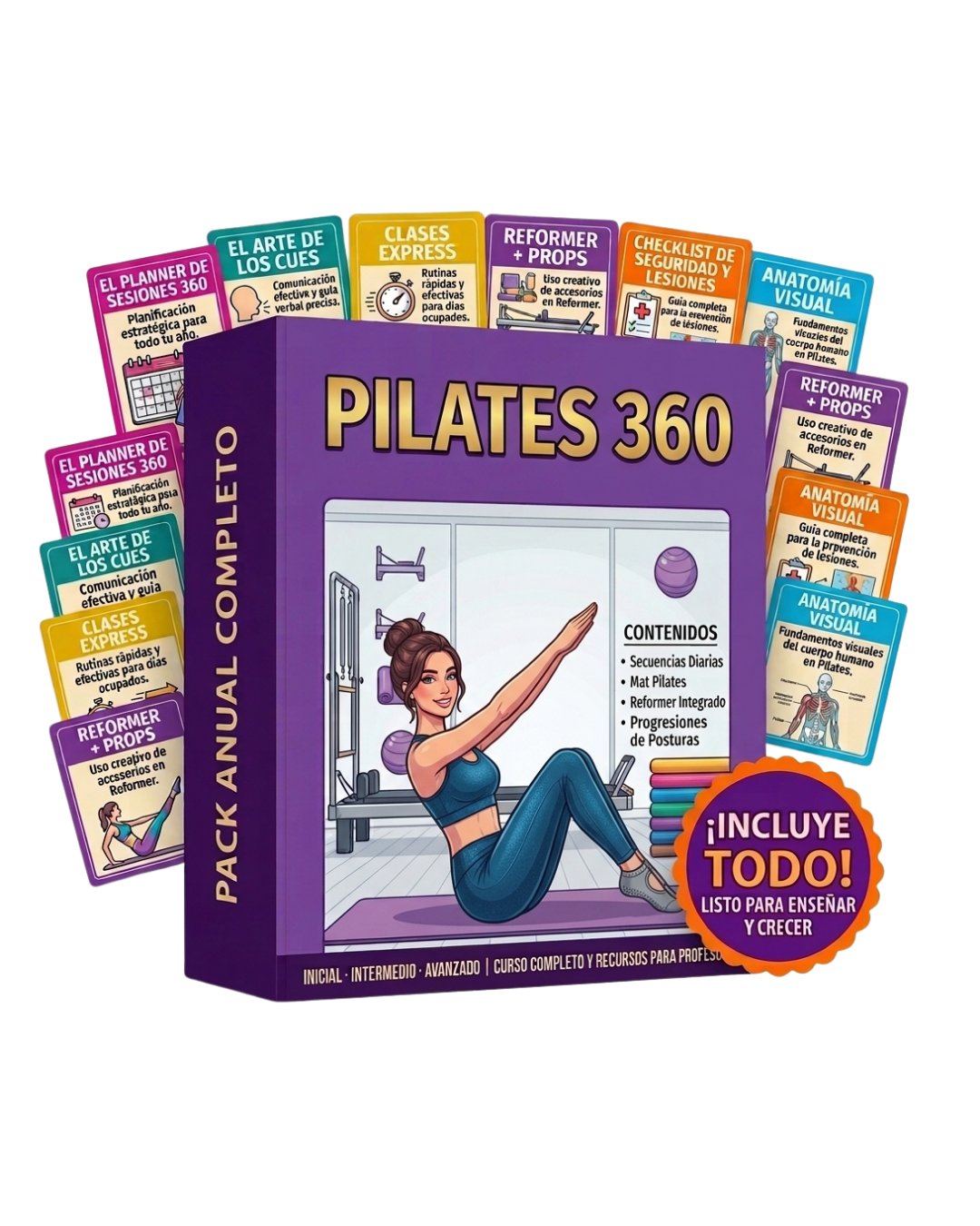 PACK PILATES 360 MAT: 6 Tomos + 6 Bonus
