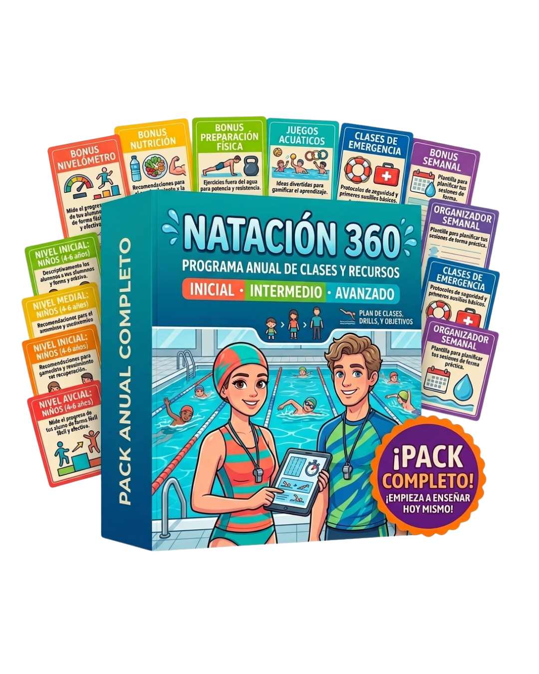 PACK NATACIÓN 360: 12 Tomos + 6 Bonus