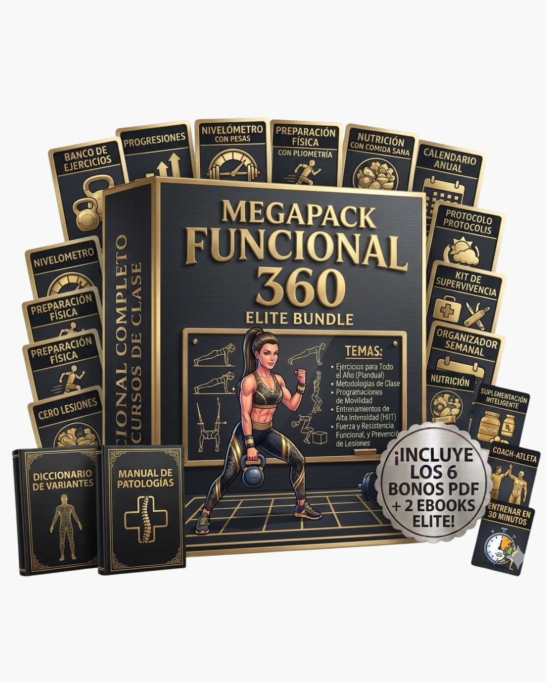 MEGAPACK FUNCIONAL 360: 12 Tomos + 6 Bonus + Diccionario de Variantes + Manual de Patologías