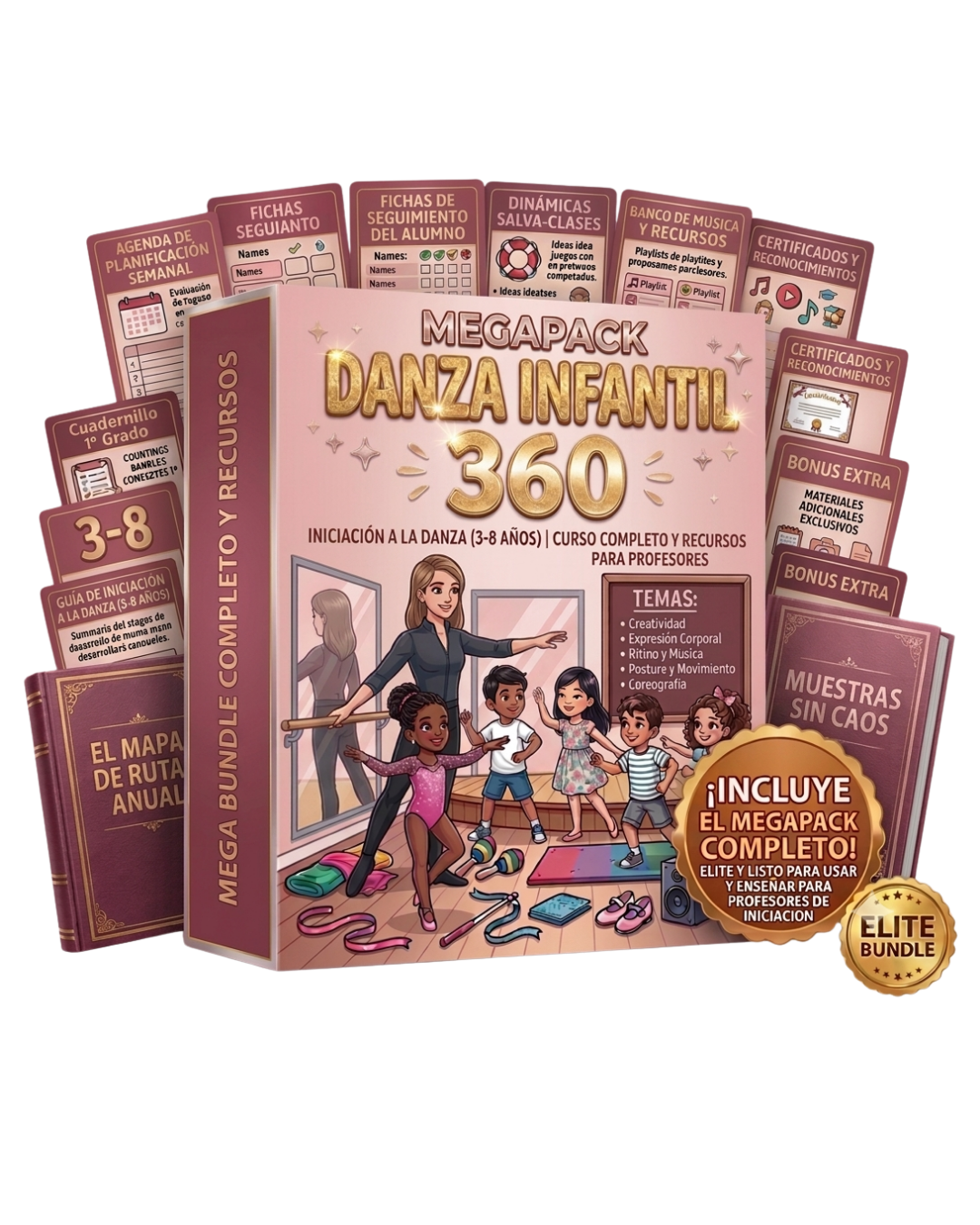 MEGAPACK DANZA INFANTIL 360: 12 Tomos + 6 Bonus + Mapa de Ruta Anual + Muestras sin Caos