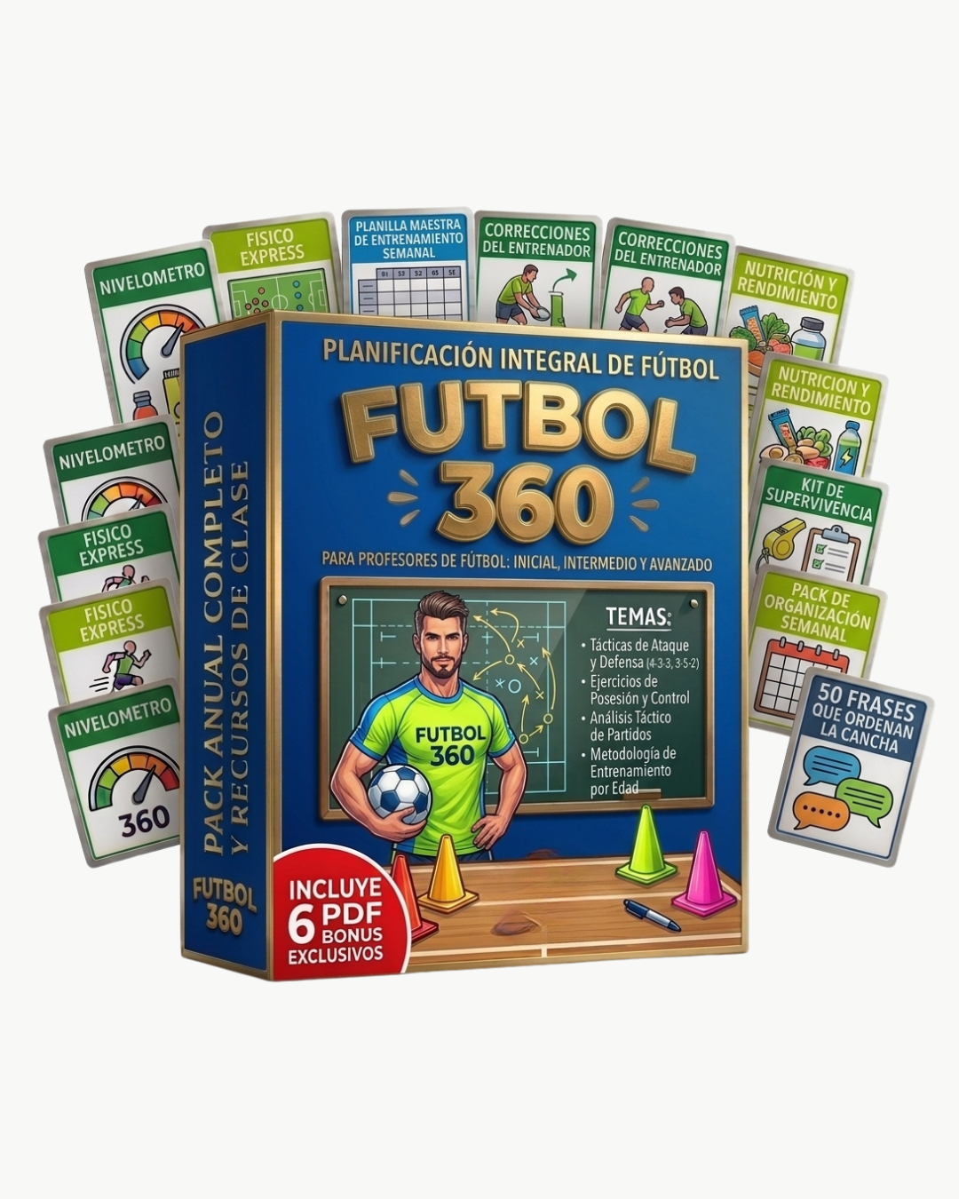 PACK FUTBOL 360: 15 Tomos + 6 Bonus
