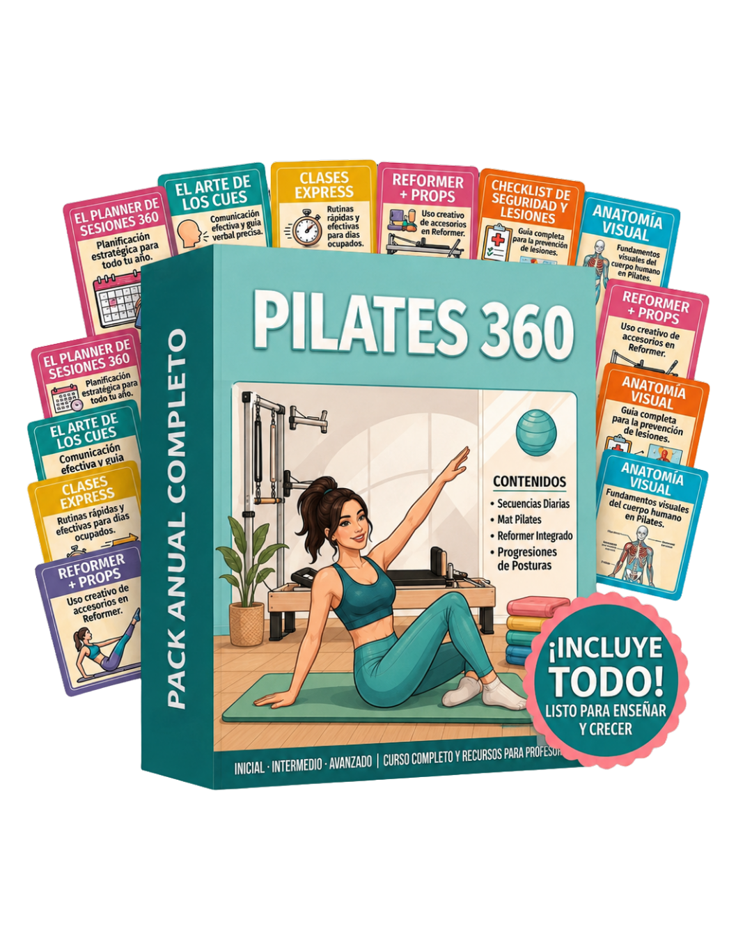 PACK PILATES 360 MAT: 6 Tomos + 6 Bonus