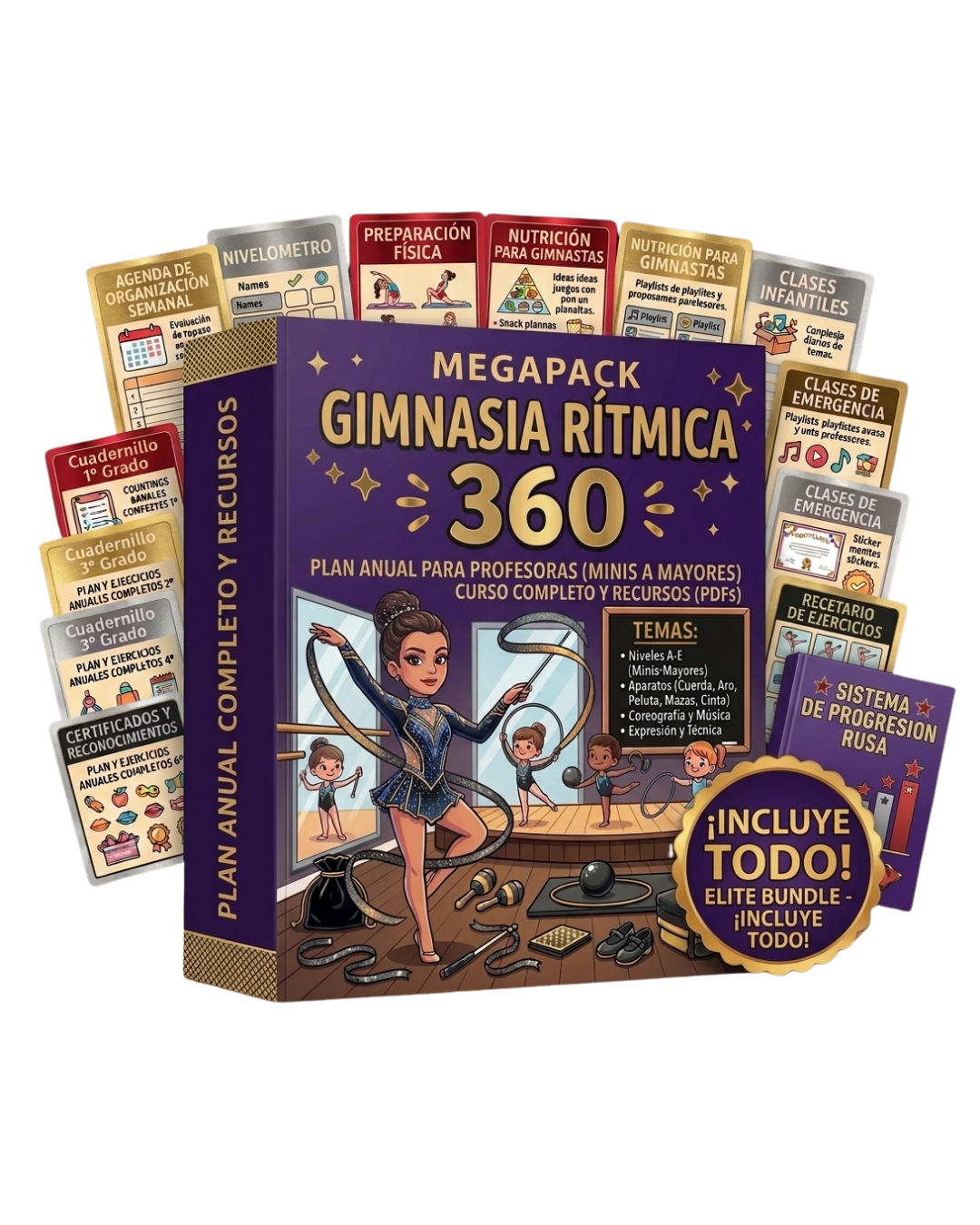 MEGAPACK GIMNASIA RÍTMICA: 12 Tomos + 6 Bonus + El Cazador de Décimas + El Código de las Dificultades